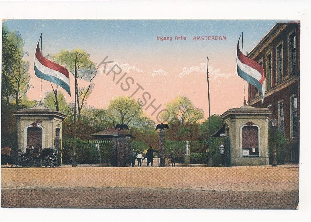 Amsterdam - Ingang Artis - ZOO [003-6057, Ophalen of Verzenden, Voor 1920, Gelopen, Noord-Holland