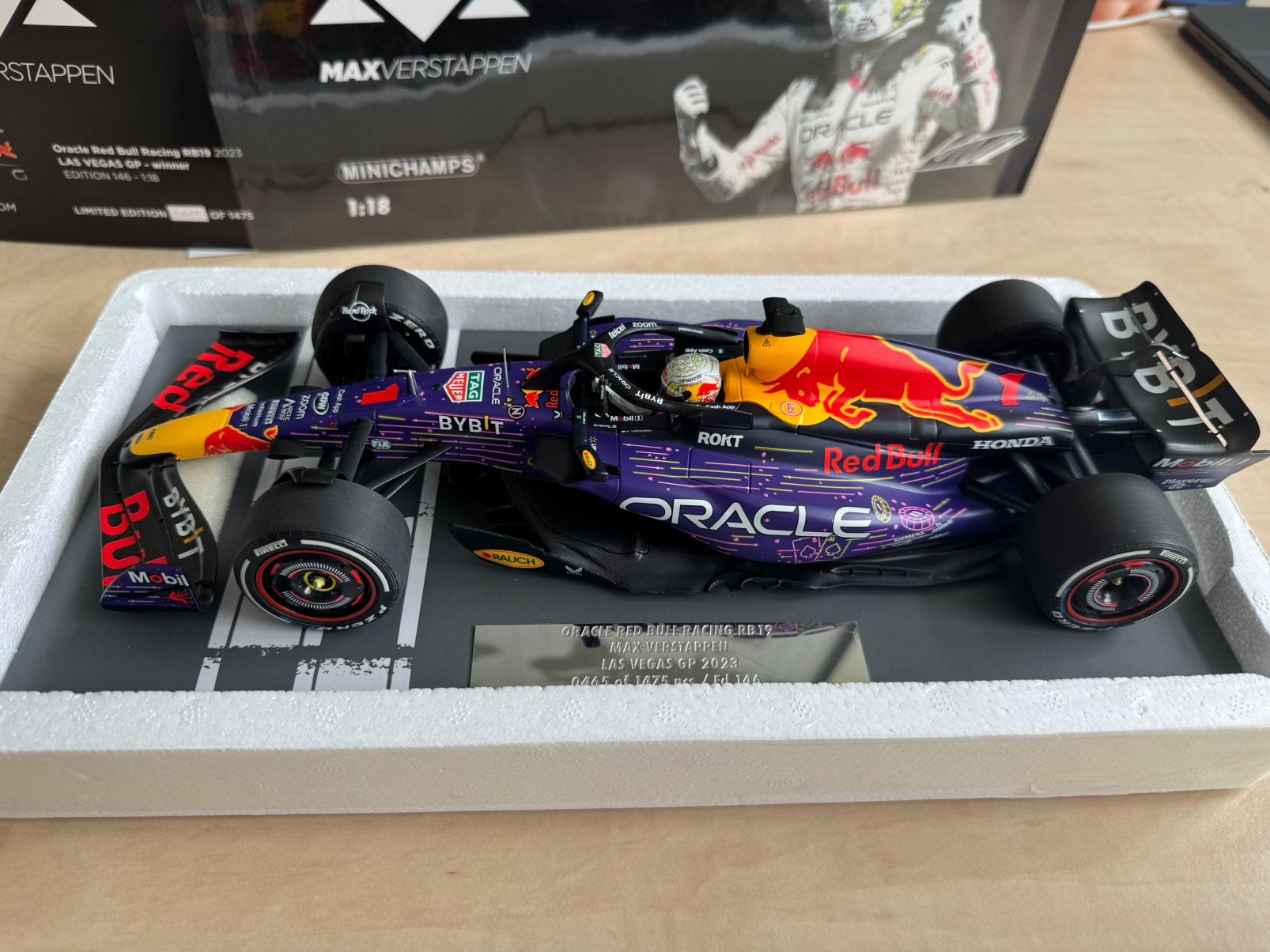 Max verstappen minichamps 1:18, Hobby en Vrije tijd, Modelauto's | 1:18, Verzenden, Zo goed als nieuw, MiniChamps