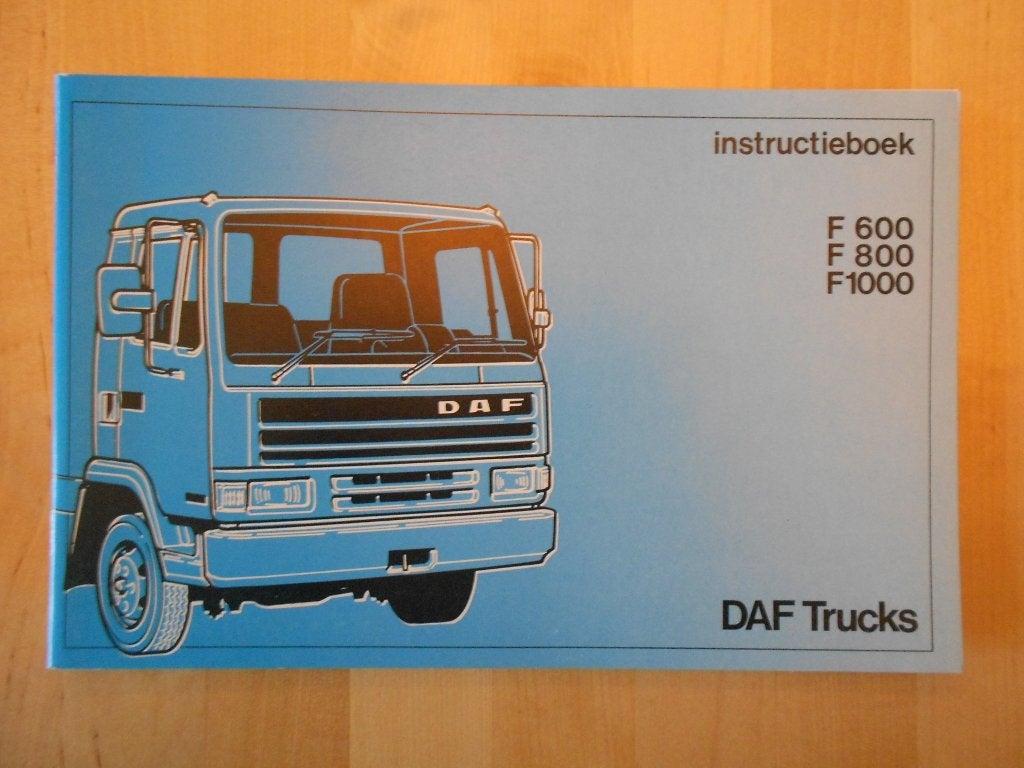 DAF 600 800 1000 Instructieboek 1987 – Handleiding, Ophalen of Verzenden