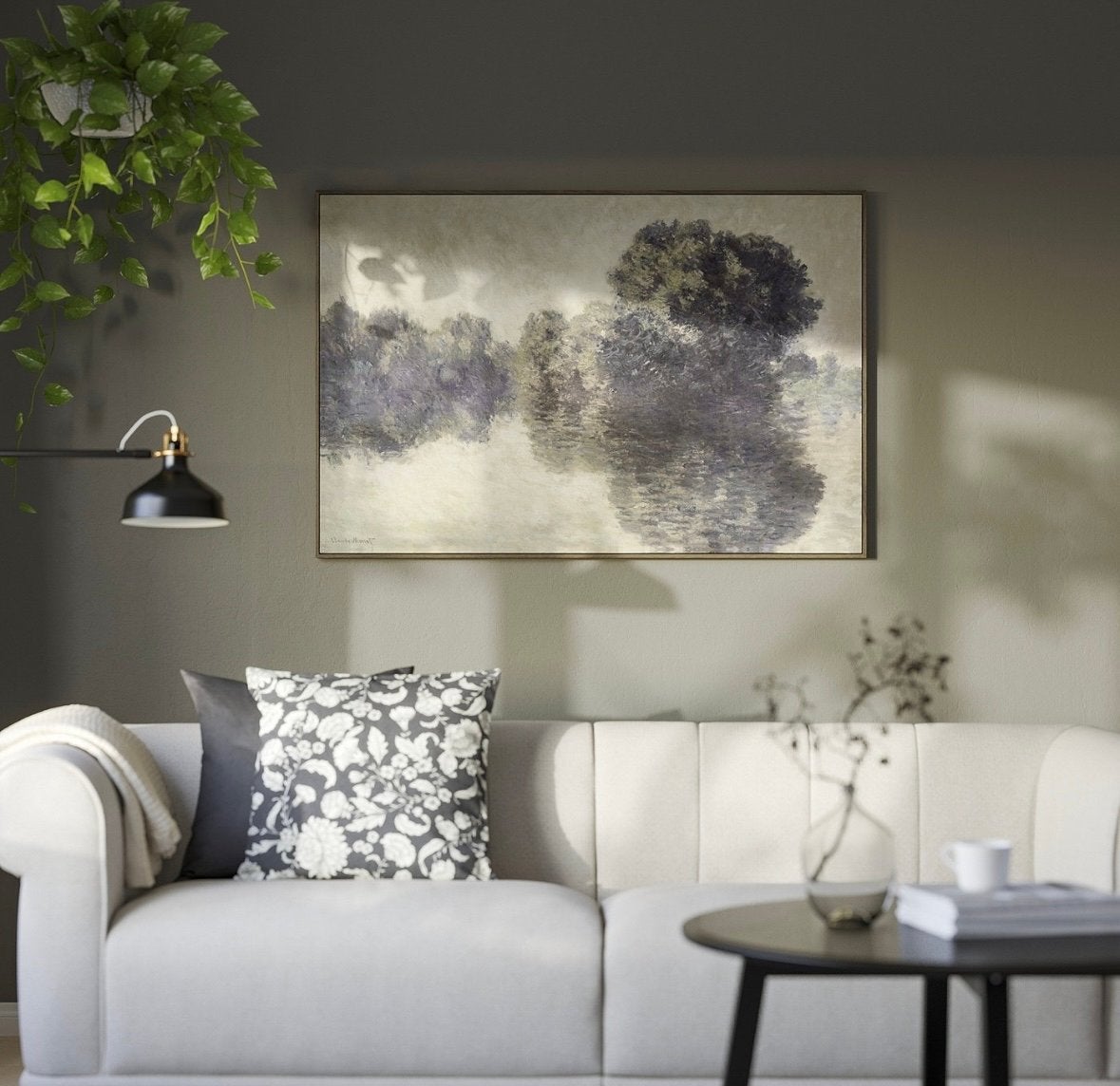 Ikea BLODFLÄDER Schilderij De Seine bij Giverny 118x78cm, Ophalen, Doek, Landschap, Klassiek