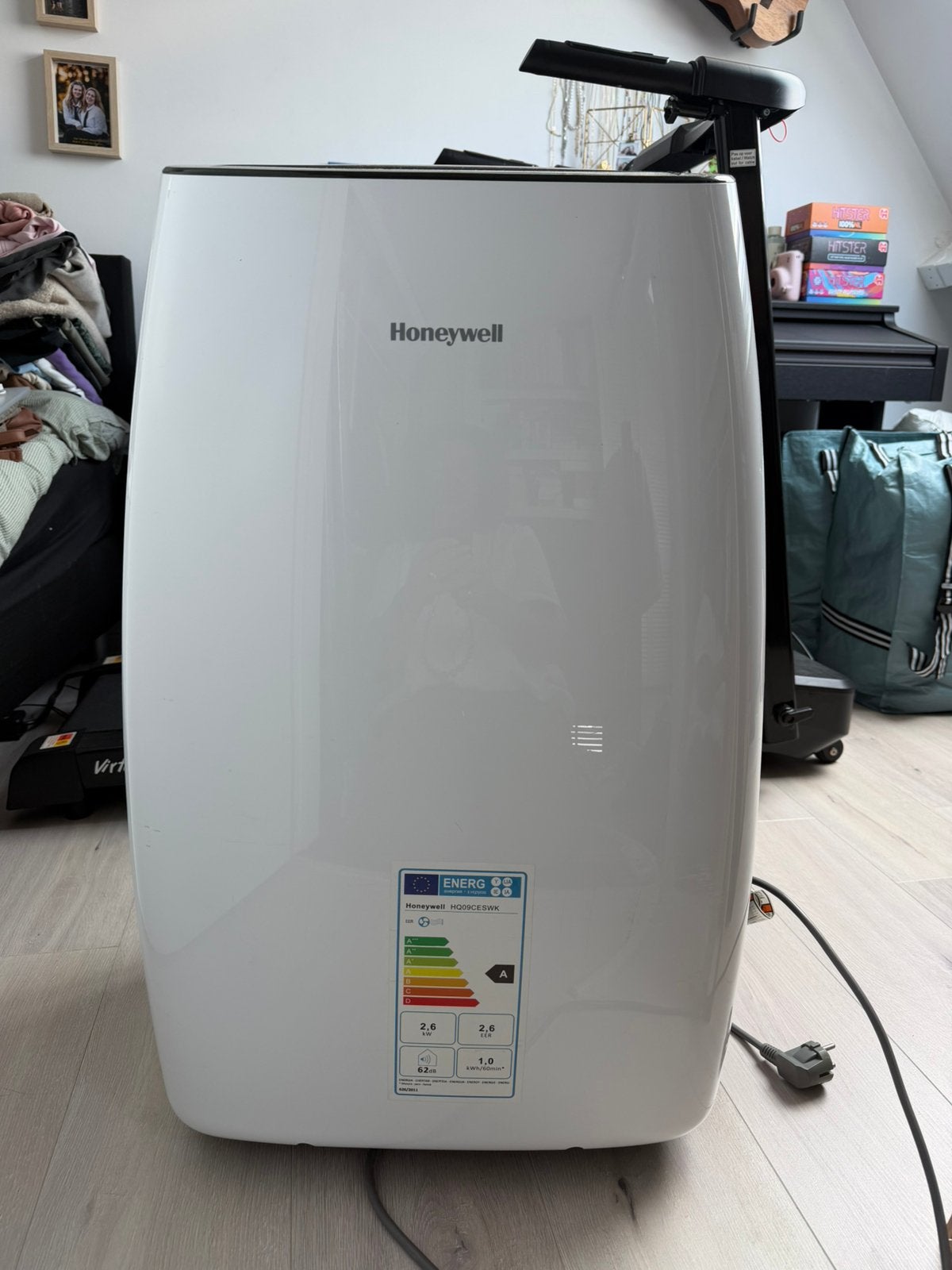Honeywell HQ09CESWK mobiele airco, Ophalen, 3 snelheden of meer, Zo goed als nieuw, Afstandsbediening