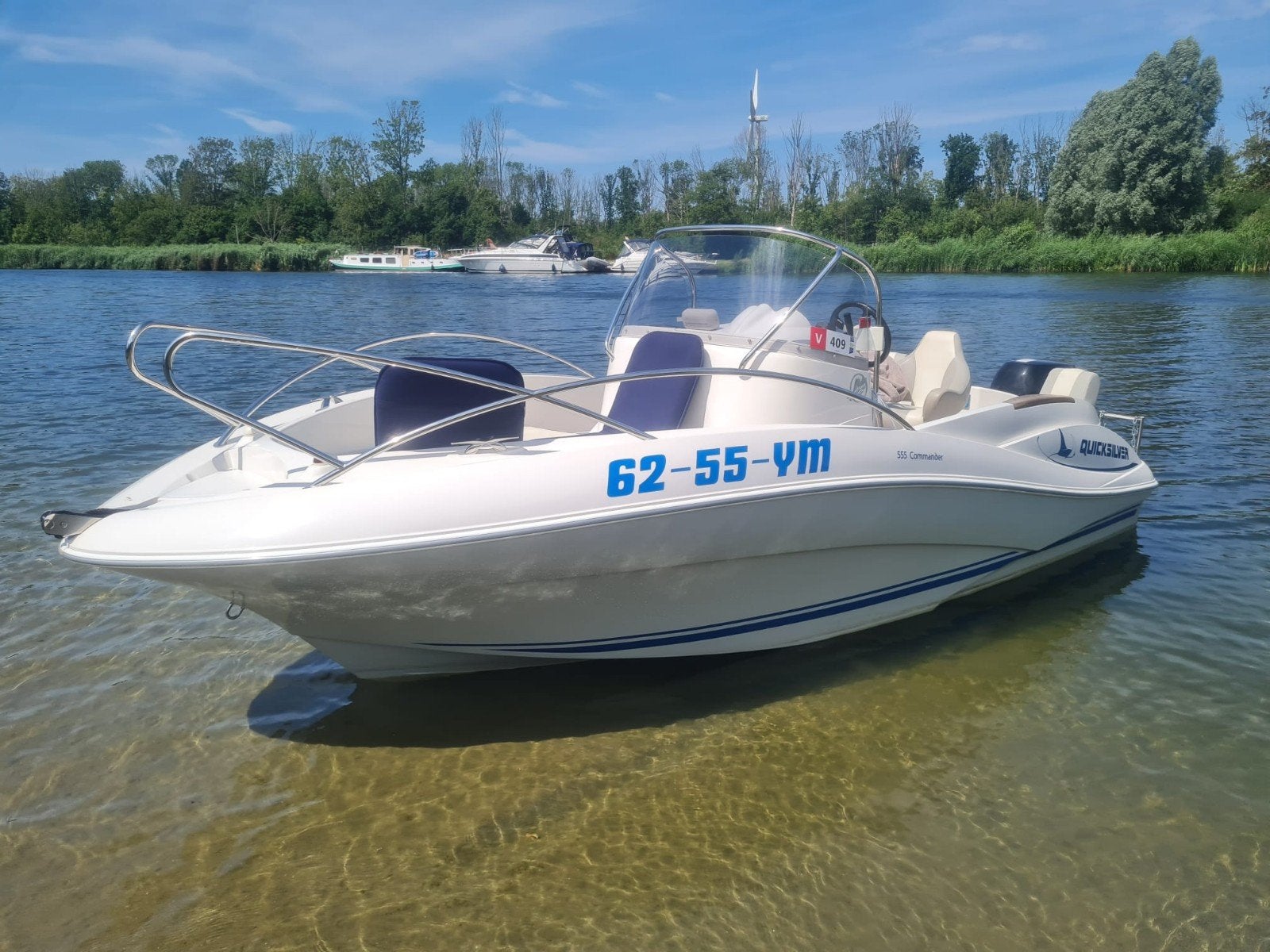 Quicksilver Commander 555 Open | Suzuki 115 PK | Eerste eige, Watersport en Boten, Speedboten, Quicksilver, Buitenboordmotor, Ophalen
