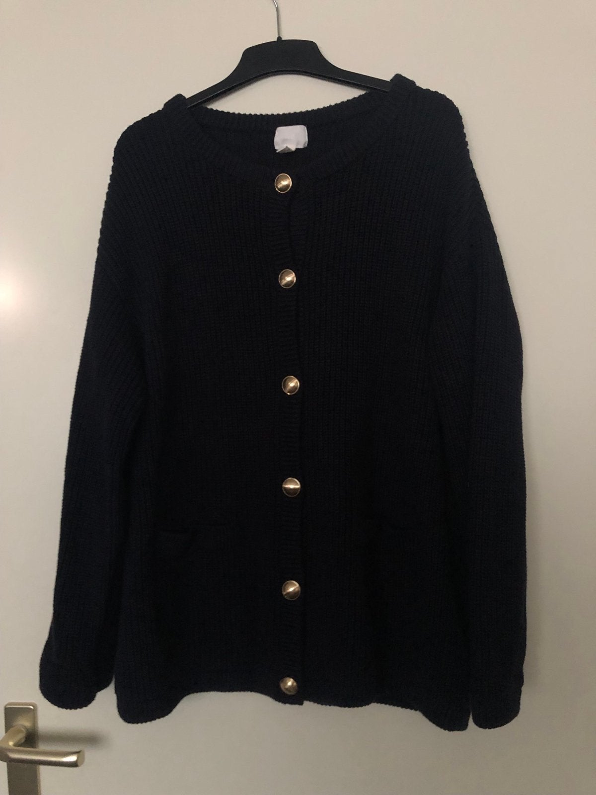 Gebreid Vest blue Marin m Gouden Knopen - Zo goed als nieuw, Ophalen of Verzenden, Zo goed als nieuw, Maat 46/48 (XL) of groter