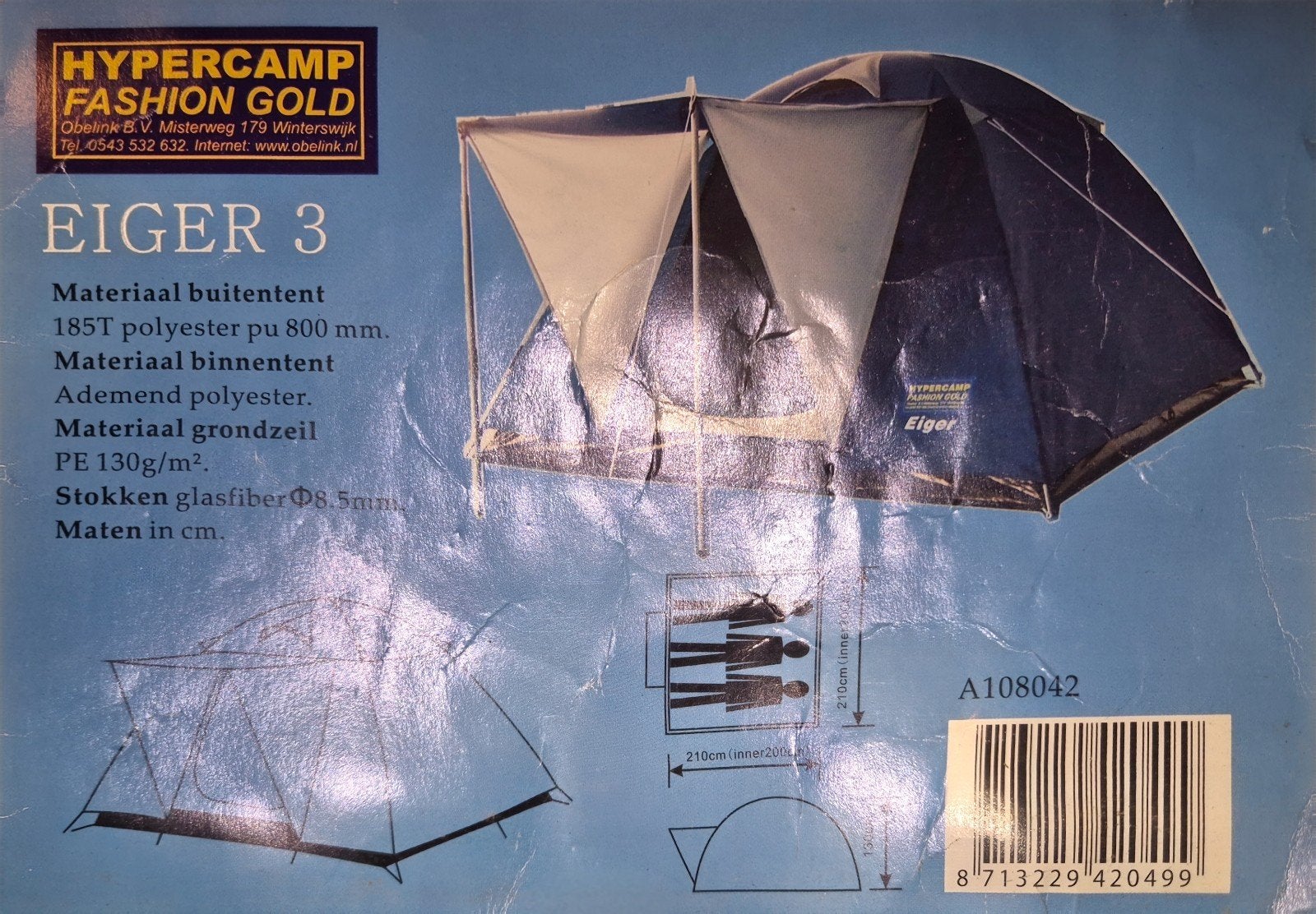tent. q keer gebruikt, Ophalen, Gebruikt, Tot en met 2