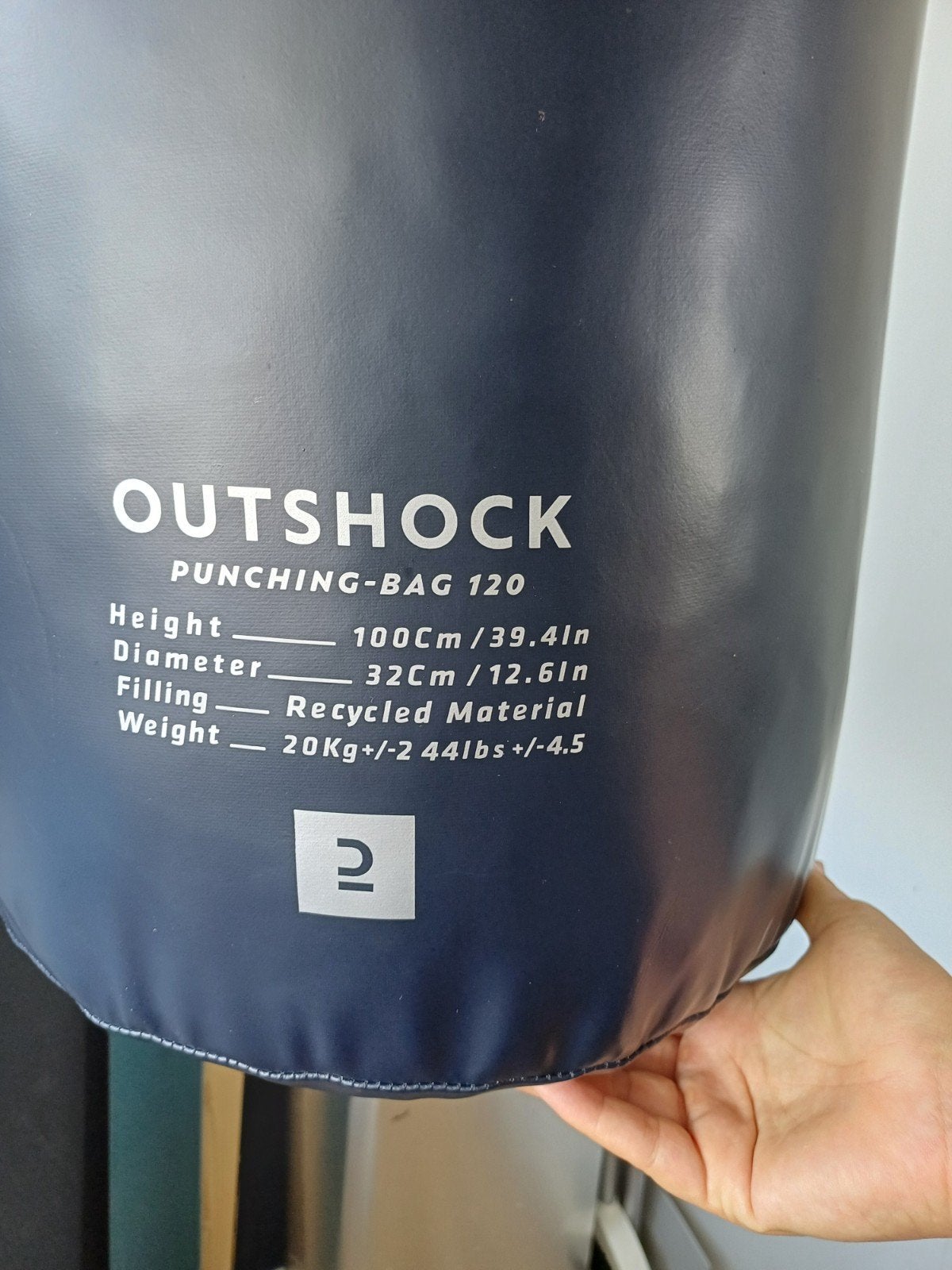 Bokszak Outshock 120 met bokshandschoenen, Sport en Fitness, Ophalen, Zo goed als nieuw, Bokszak