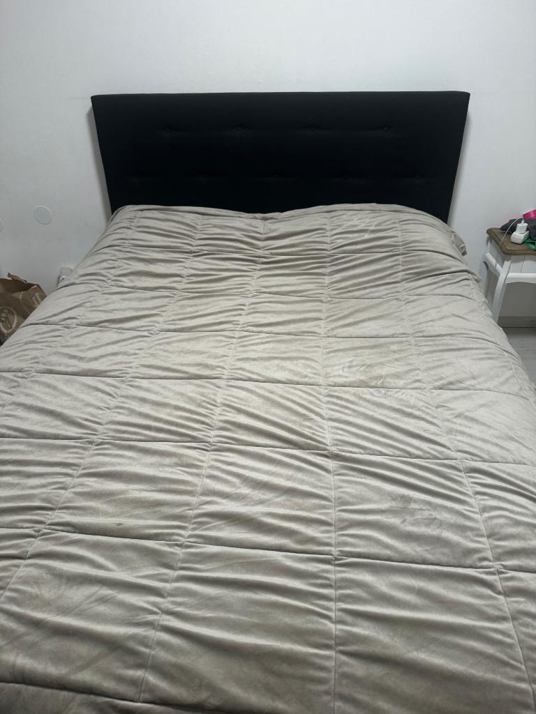 2 persoons boxspring, Ophalen, Gebruikt, Zwart, Tweepersoons