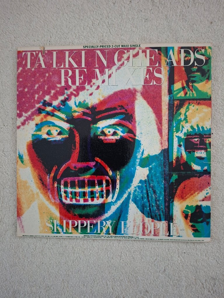 Maxi 12-INCH single "TALKIN HEADS"- "SLIPPERY PEOPLE", Maxi-single, Ophalen of Verzenden, Zo goed als nieuw, Pop