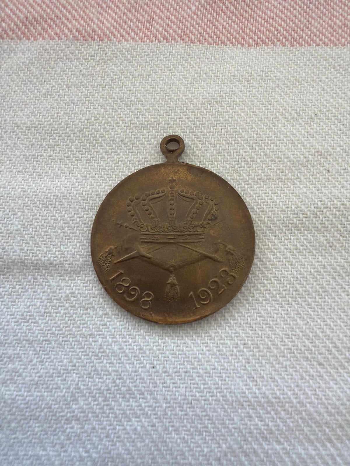 Bronzen Herdenkingsmedaille Koningin Wilhelmina 1898-1923, Ophalen of Verzenden, Brons, Nederland