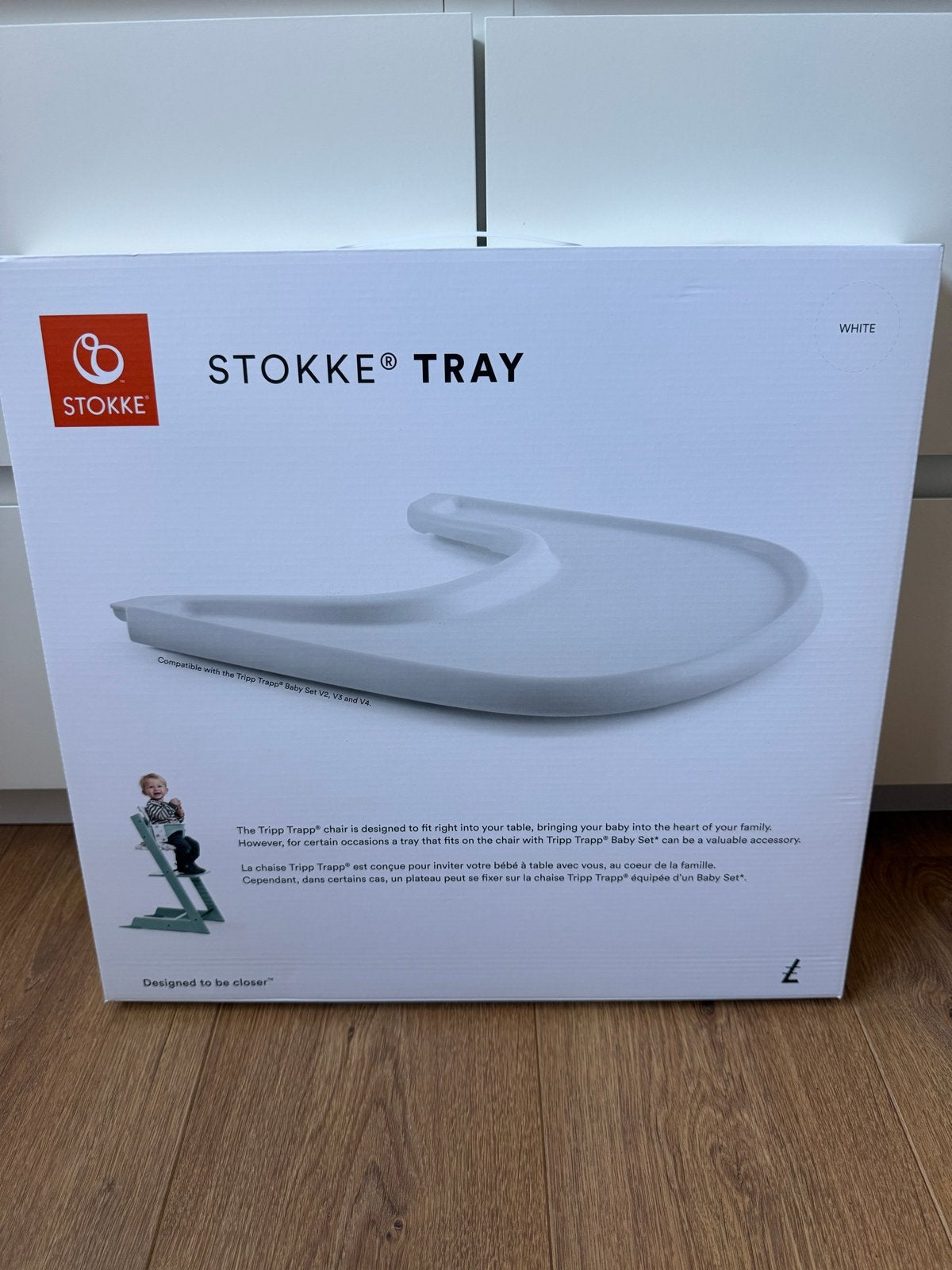 Stokke Tray voor Tripp Trapp kinderstoel - Wit, Kinderen en Baby's, Ophalen of Verzenden, Nieuw, Overige typen, Afneembaar eetblad