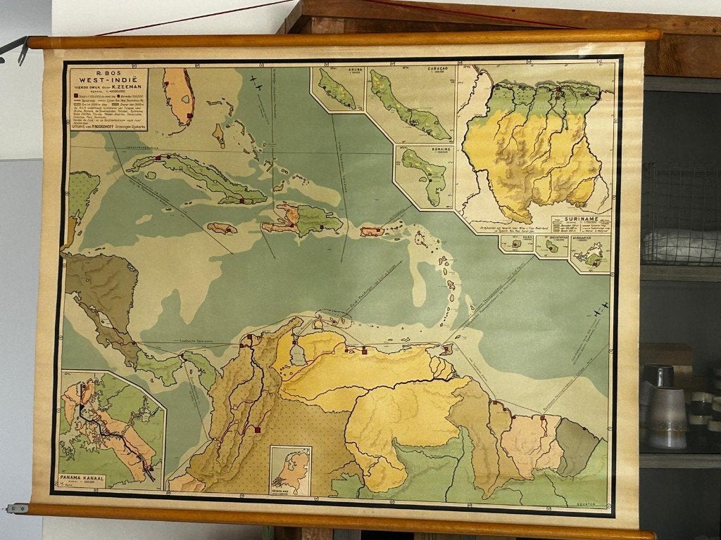 West-Indië (Suriname en Nederlandse Antillen), Ophalen of Verzenden, Aardrijkskunde
