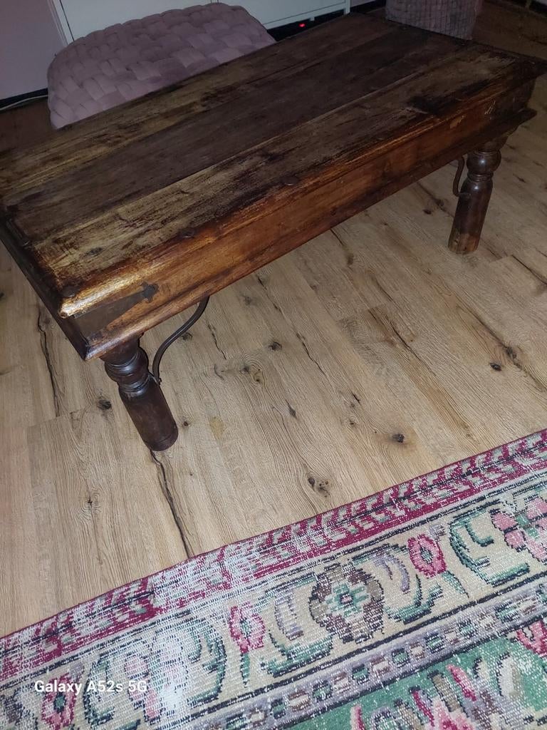 Salontafel in koloniale stijl, Huis en Inrichting, Tafels | Salontafels, Ophalen, Gebruikt, 100 tot 150 cm, 50 tot 100 cm