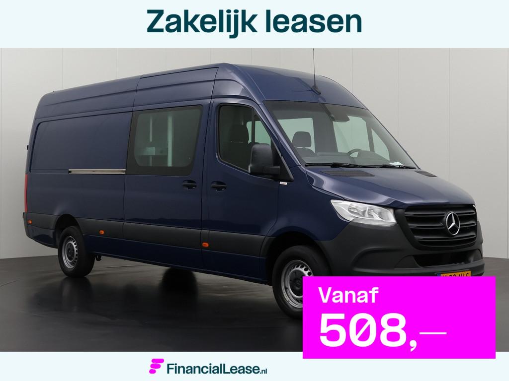 Mercedes-Benz Sprinter 319CDI 3.0V6 L3H2 Maxi Dubbele Cabine, Gebruikt, 190 pk, Multifunctioneel stuurwiel, Blauw