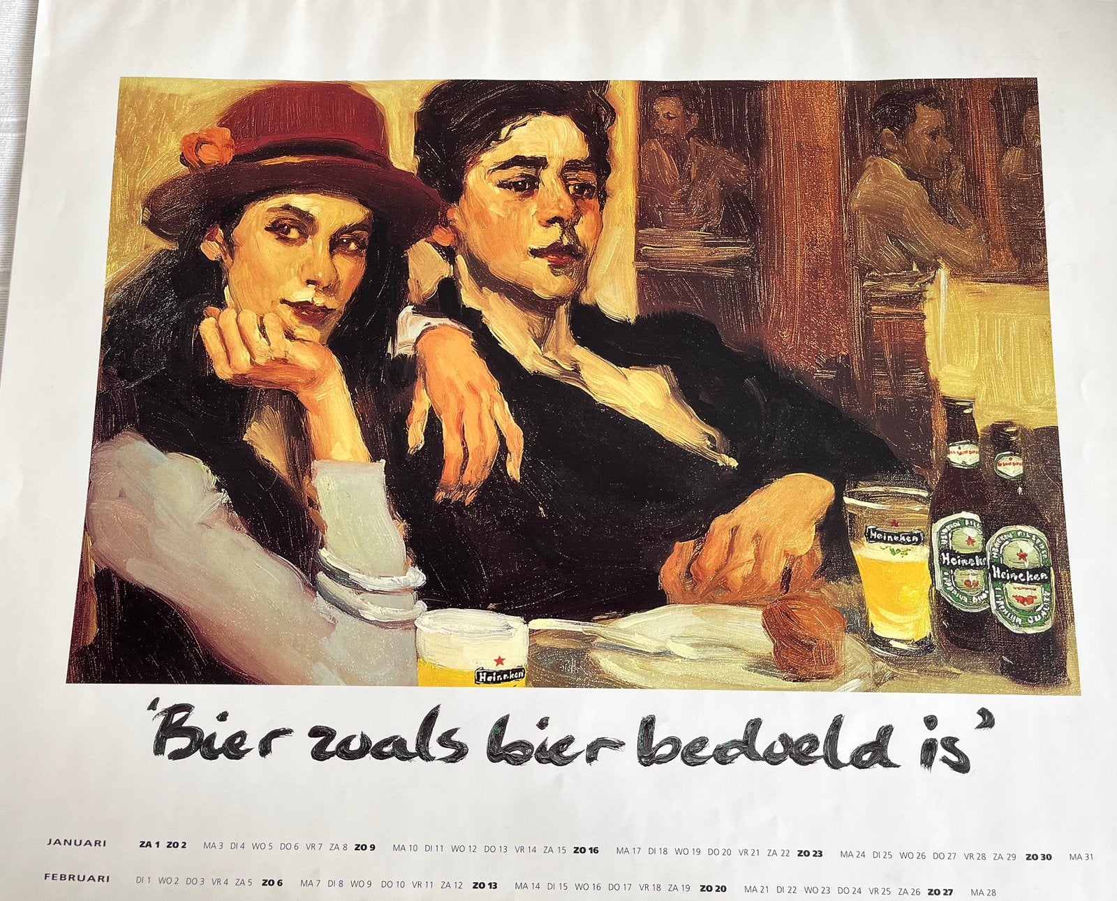 Heineken kunstkalender 1994 afb. van Jan van Lokhorst, Ophalen of Verzenden