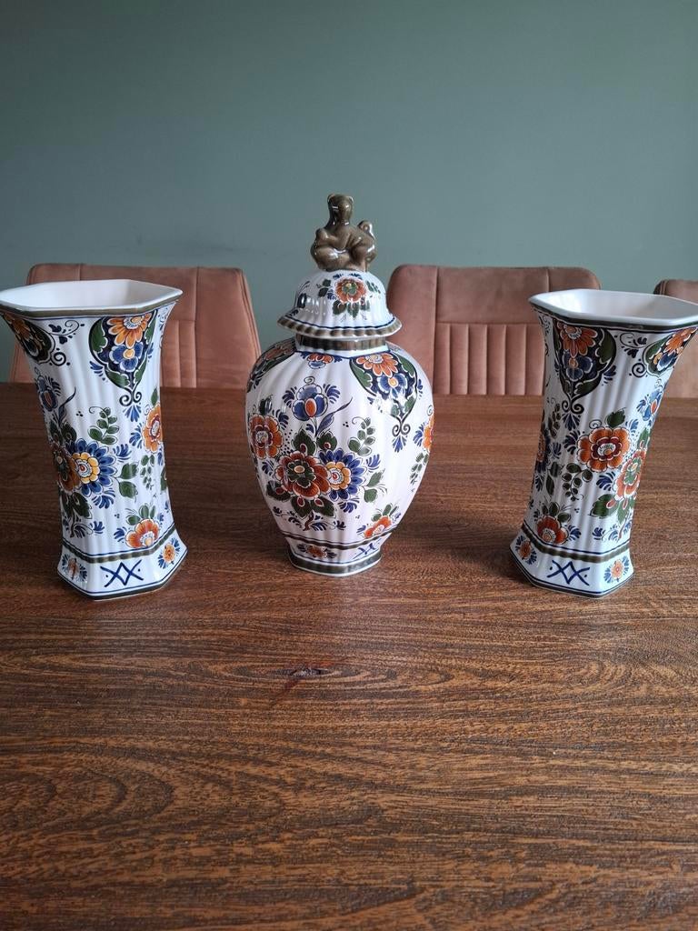 Kaststel delft polychroom handwerk, Ophalen of Verzenden