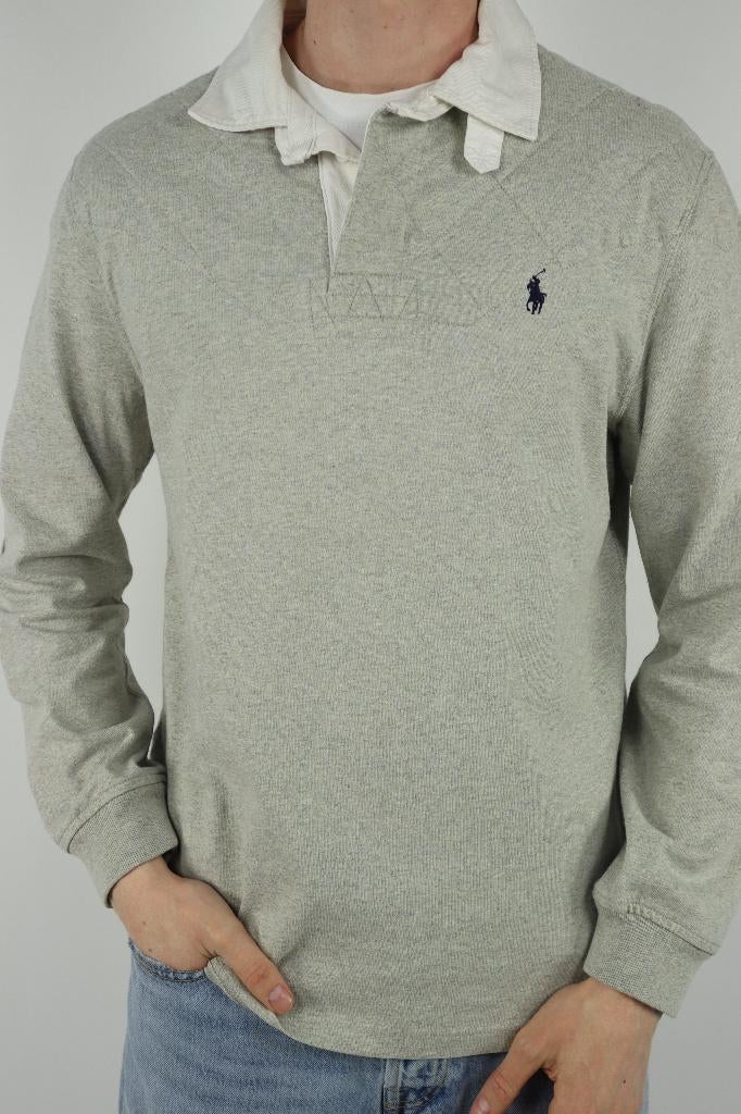 Ralph Lauren (rugby) polo shirt met lange mouw - M, Maat 48/50 (M), Ralph Lauren, Ophalen of Verzenden, Zo goed als nieuw