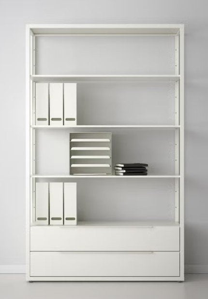 IKEA FJÄLKINGE wandkast – Wit, Gebruikt, Minder dan 150 cm, Met lade(s), 150 tot 200 cm