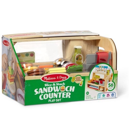 Melissa & Doug – Houten broodjeszaak speelset, Nieuw, Ophalen of Verzenden, X, X