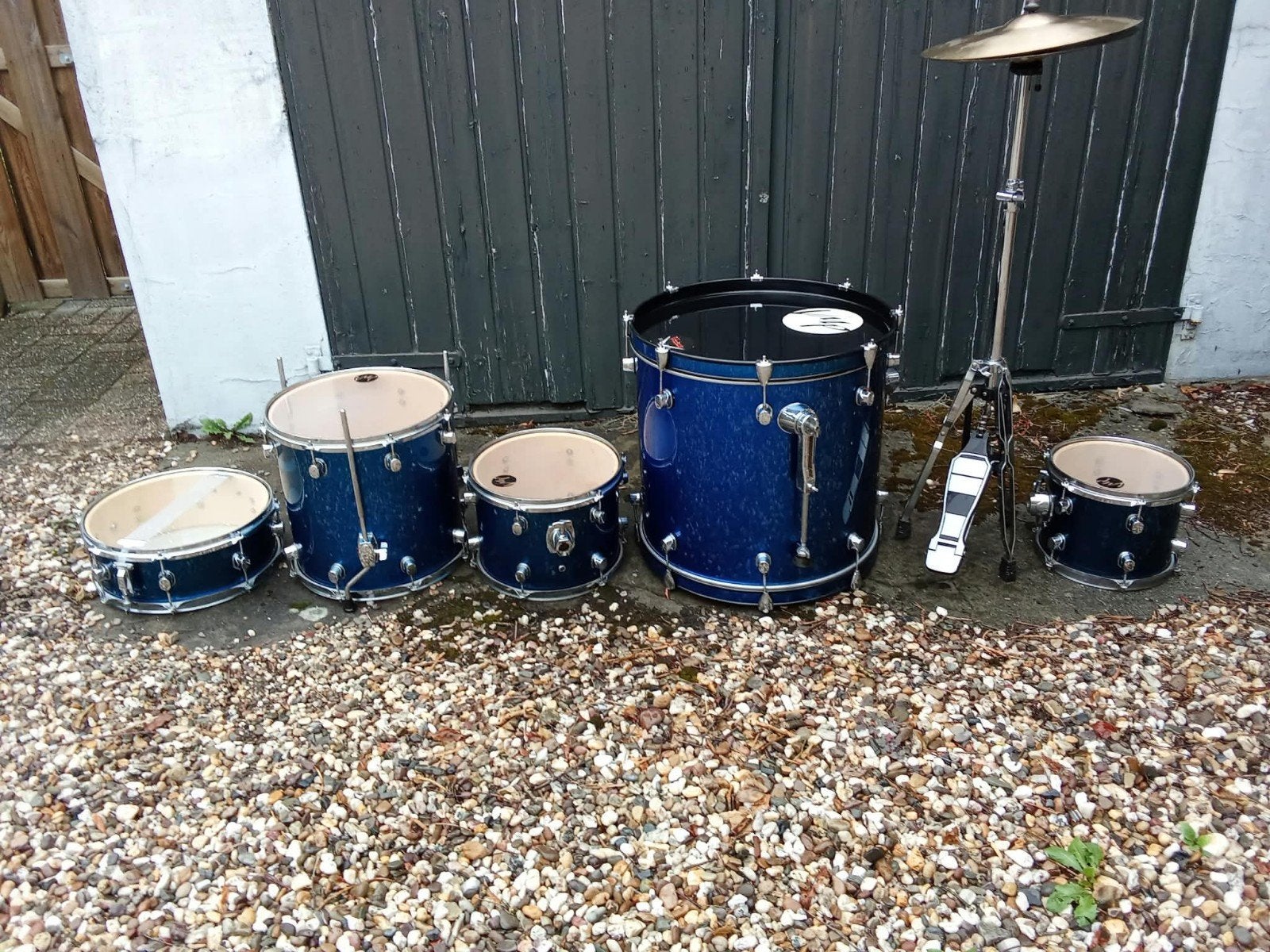 Vintage Drumstel - Opvallend Blauw - Unieke Sound, Ophalen, Gebruikt, Overige merken