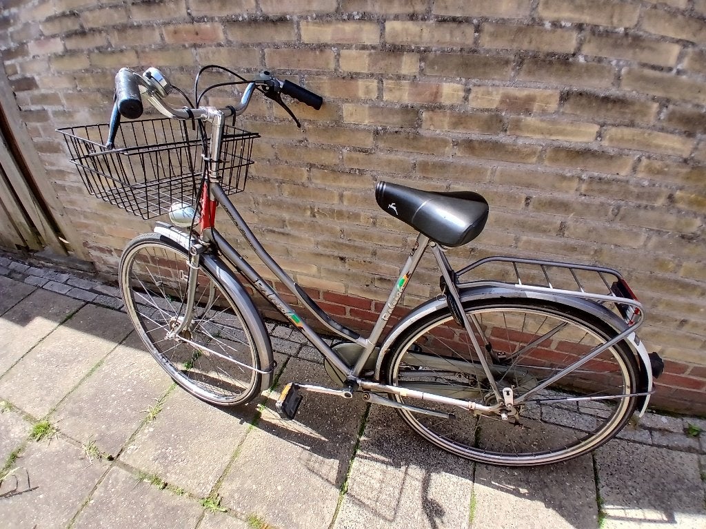 Raleigh damesfiets met mandje 28 inch, Ophalen, Gebruikt, Overige merken, Versnellingen