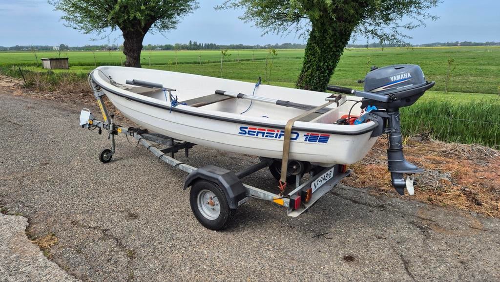SEABIRD 100 vissersboot/roeiboot met 2 Yamaha motoren., Gebruikt, Buitenboordmotor, Polyester, Visboot