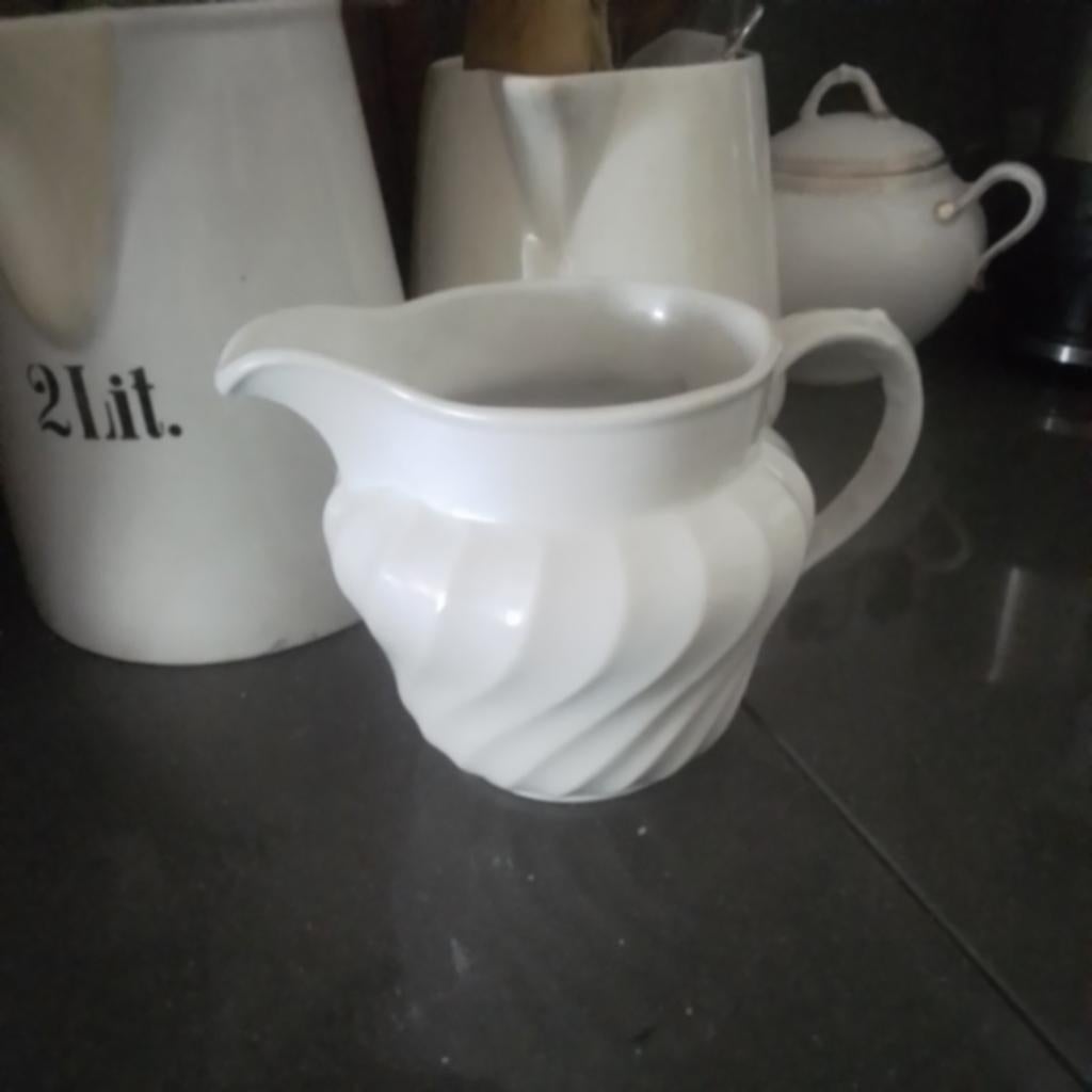 Oude Engelse ironstone kan Burleigh ware, Ophalen of Verzenden