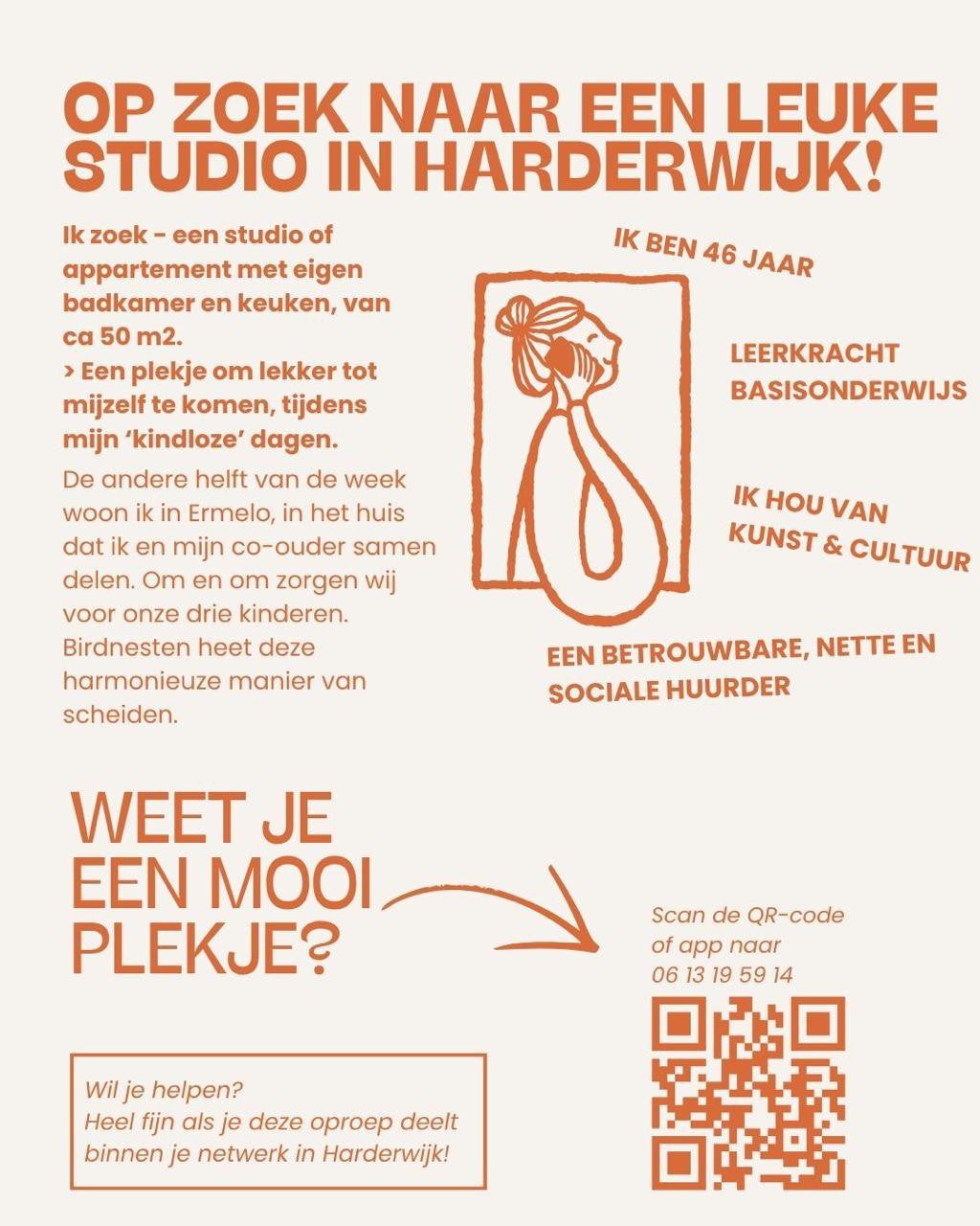 Studio in Harderwijk gezocht :)