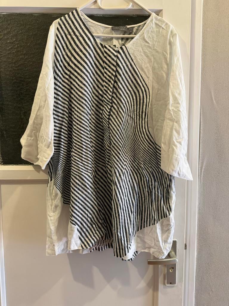 Ulla Popken Selection Tuniek - Maat 46/48 - Katoen, Kleding | Dames, Verzenden, Gedragen, Maat 46/48 (XL) of groter, Wit