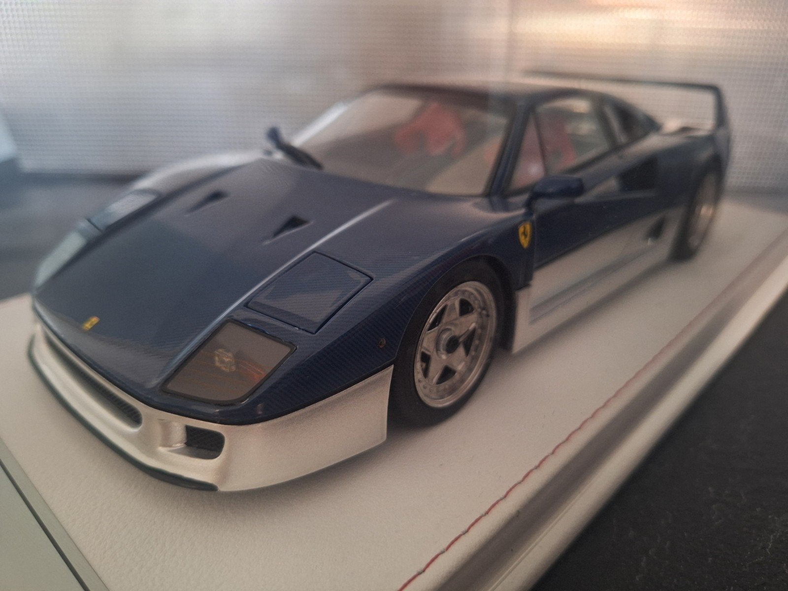 Ferrari F40 Carbon Blue/Zilver Schaal 1:18, GL Model, Auto, Nieuw, GL Model