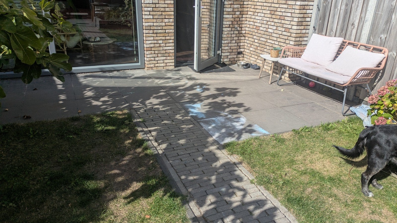 Terrastegels Antraciet Beton 60x60cm - 18 stuks, Ophalen, Zo goed als nieuw, 10 m² of meer, Beton
