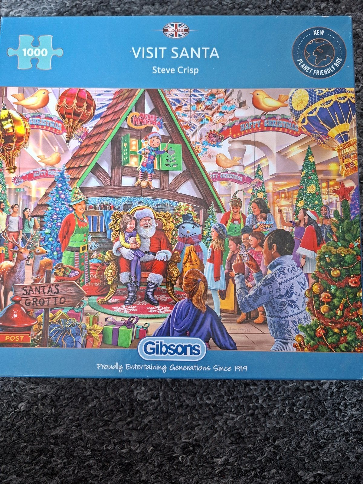Kerstpuzzel van Gibsons., Hobby en Vrije tijd, Denksport en Puzzels, Ophalen of Verzenden, 500 t/m 1500 stukjes, Zo goed als nieuw