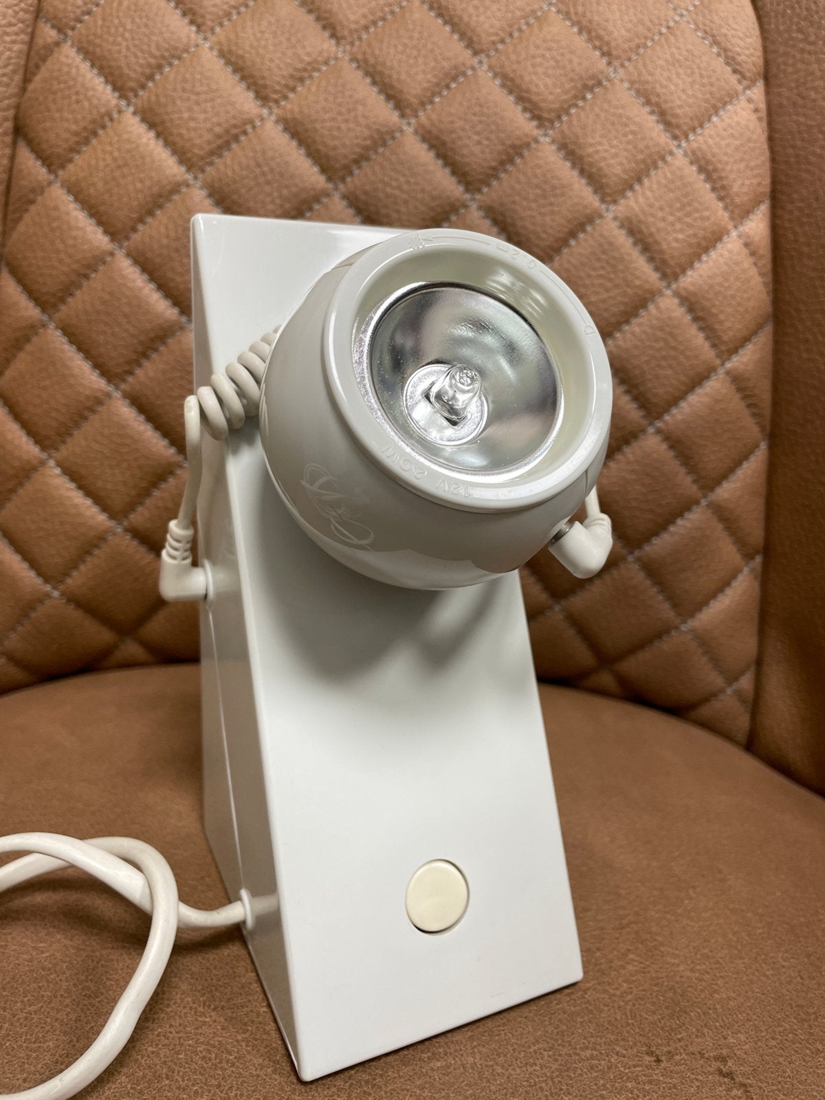 Vintage Hema Tafellamp - Wit, Modern Design, Hema, Ophalen of Verzenden, @, Bureaulamp