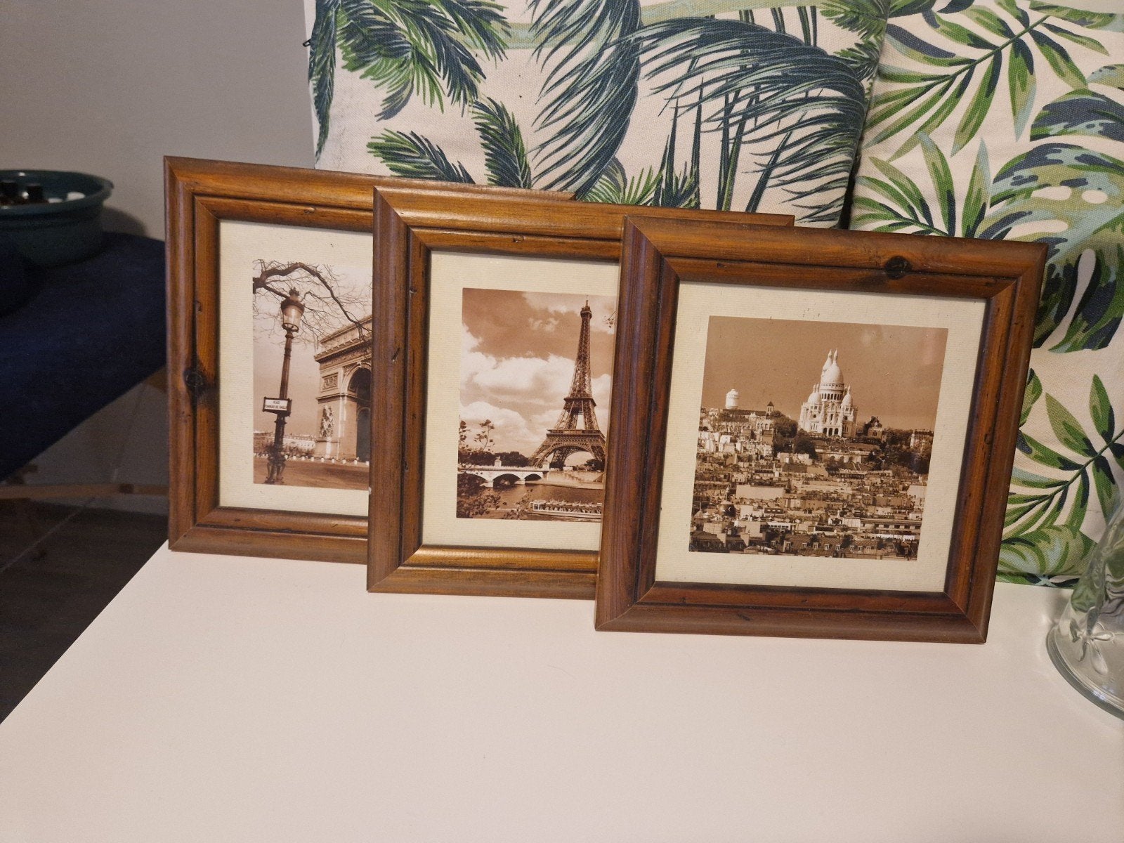 Houten fotolijsten, Ophalen, Met passe-partout