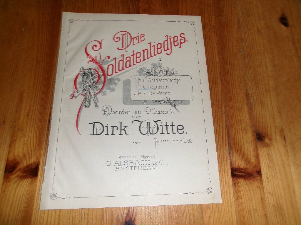 Dirk witte - drie soldatenliedjes, Zang, Gebruikt, Ophalen of Verzenden, Artiest of Componist