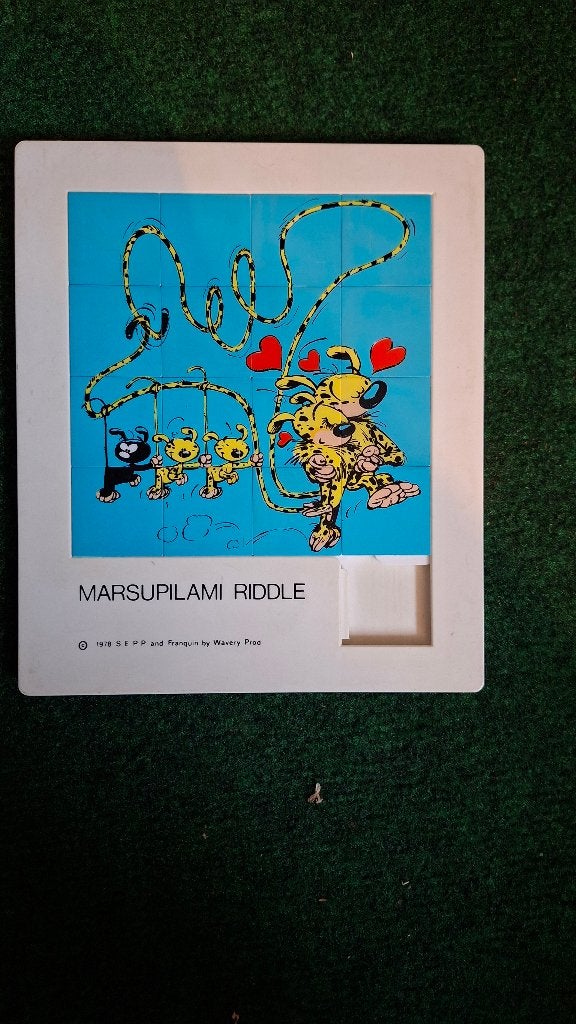 Vintage Marsupilami Schuifpuzzel (1978), Franquin, Zeldzaam!, Verzamelen, Ophalen of Verzenden, Overige figuren, Zo goed als nieuw