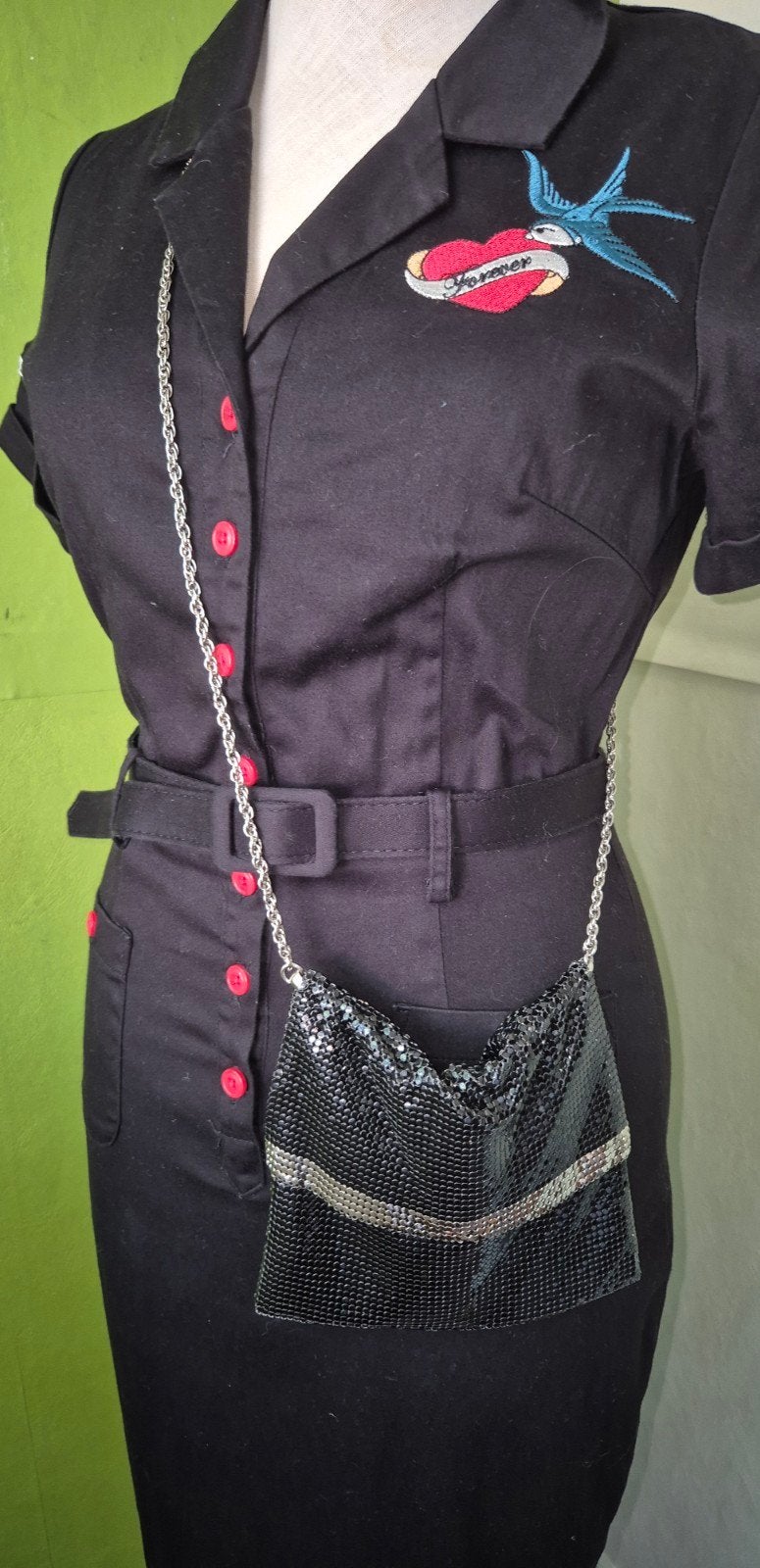 Vintage Atelier Munch Avondtasje Zwart Metaal, Ophalen of Verzenden, Nieuw, Zwart, Avondtasje