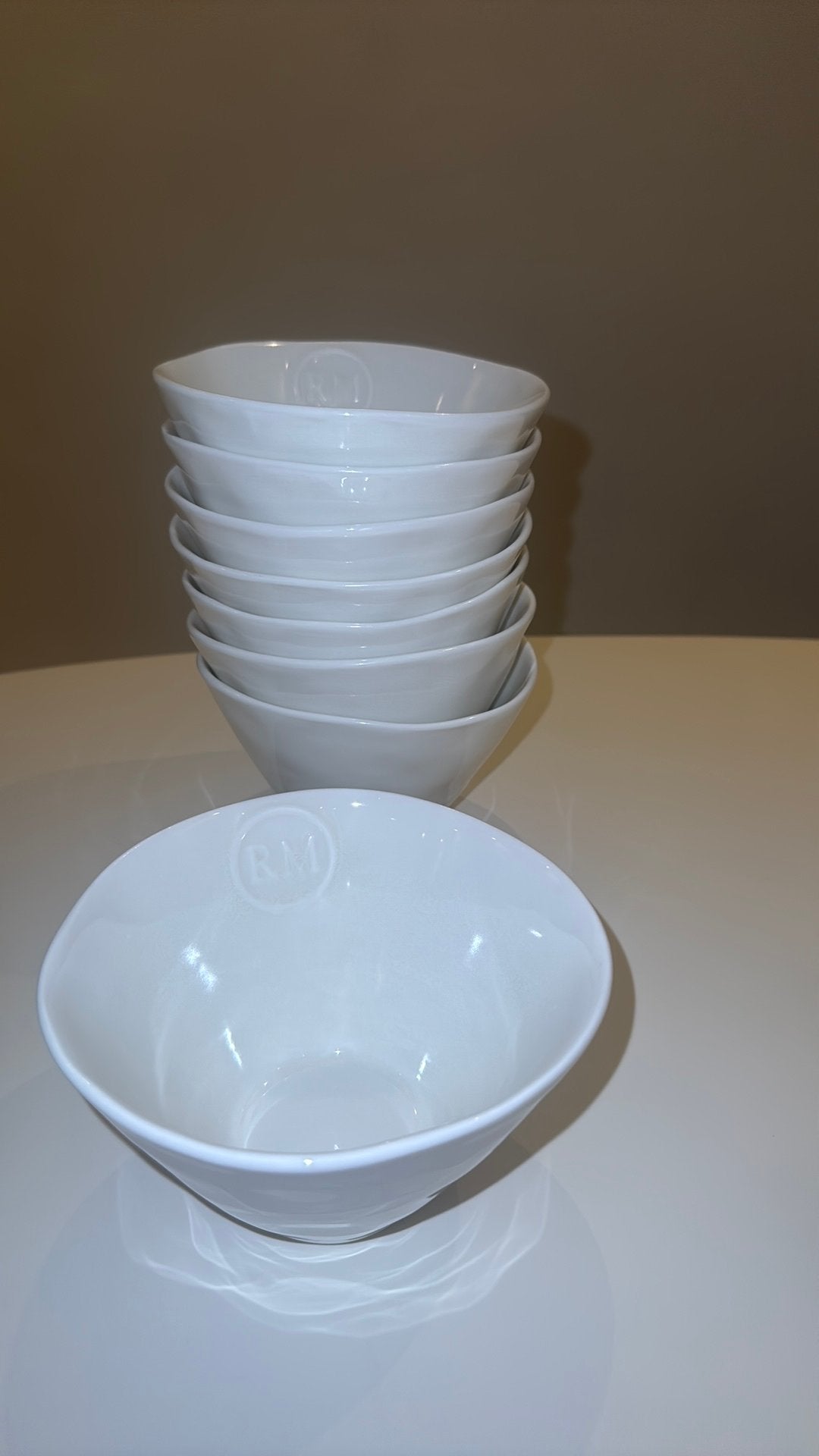 RIVIERA MAISON PORTOFINO BOWL WIT M (8 stuks), Ophalen of Verzenden, Zo goed als nieuw, Overige stijlen, Kom(men)
