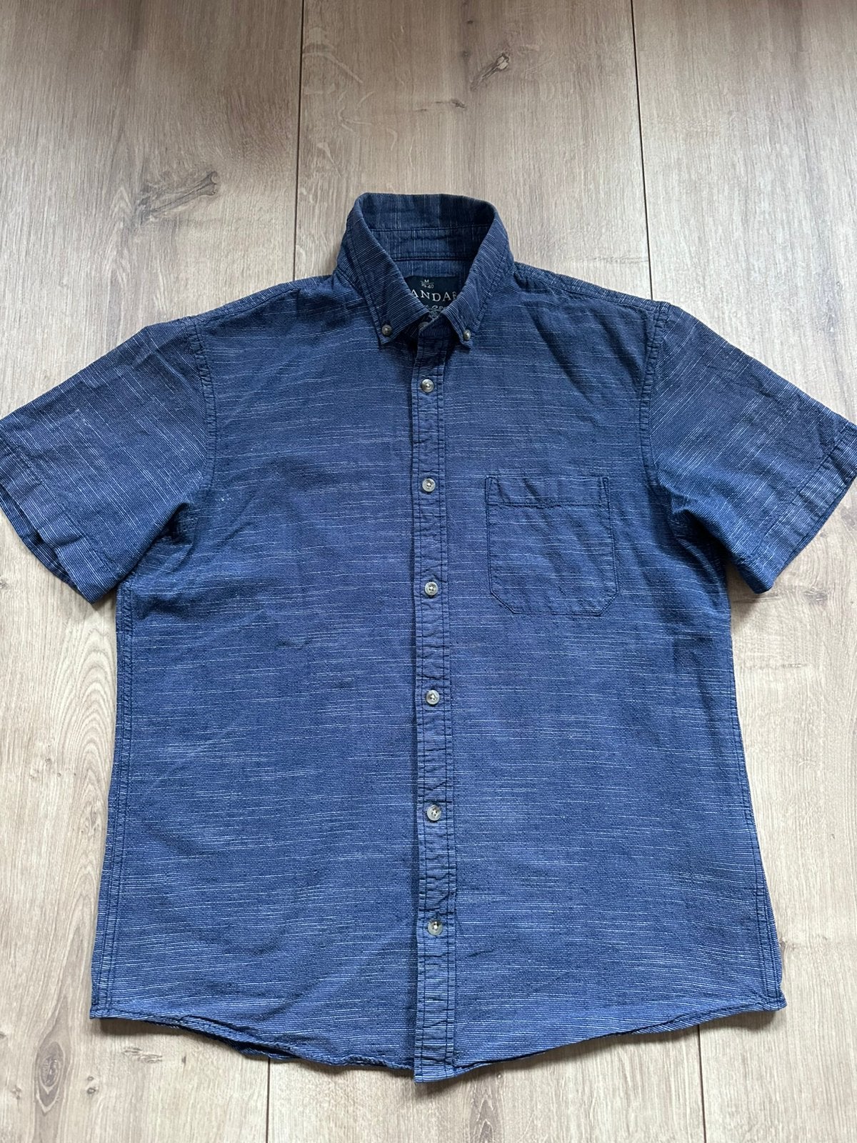 Mooie blauwe overhemd maat M, Blauw, Halswijdte 41/42 (L), Gedragen, C&A