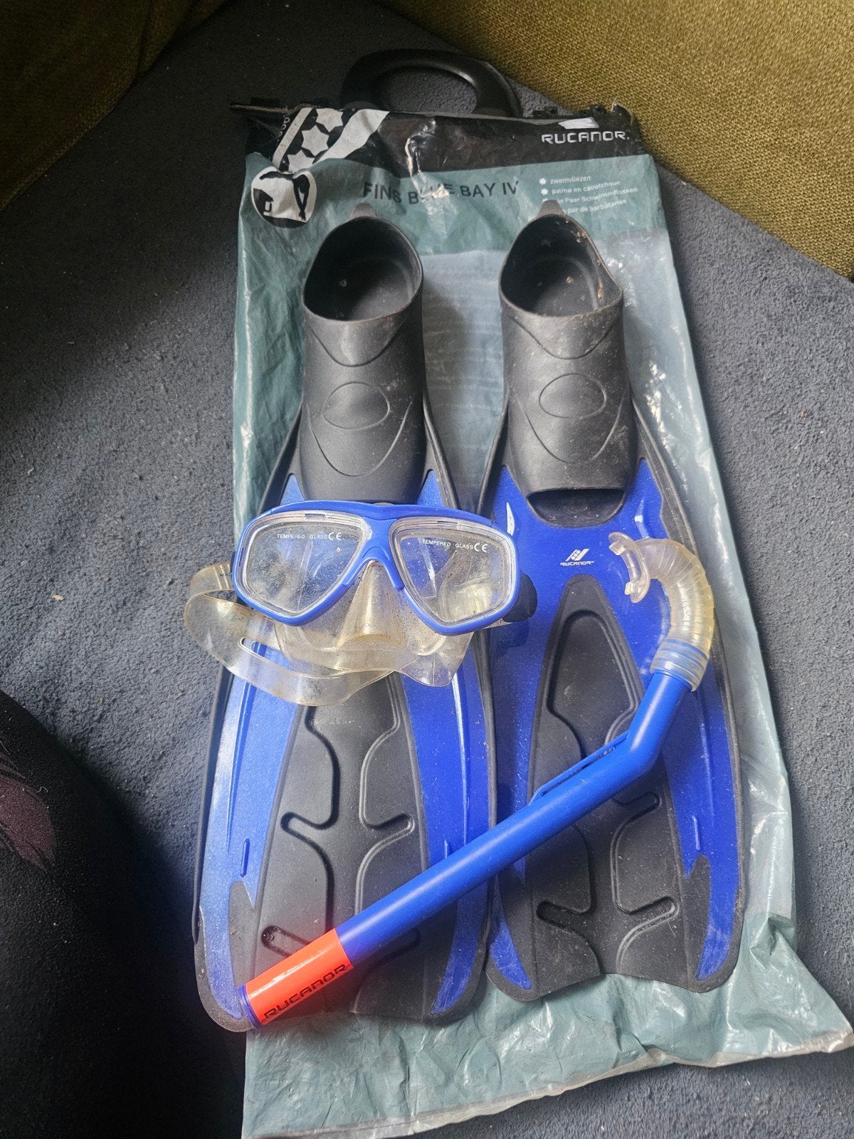 snorkelset, Ophalen