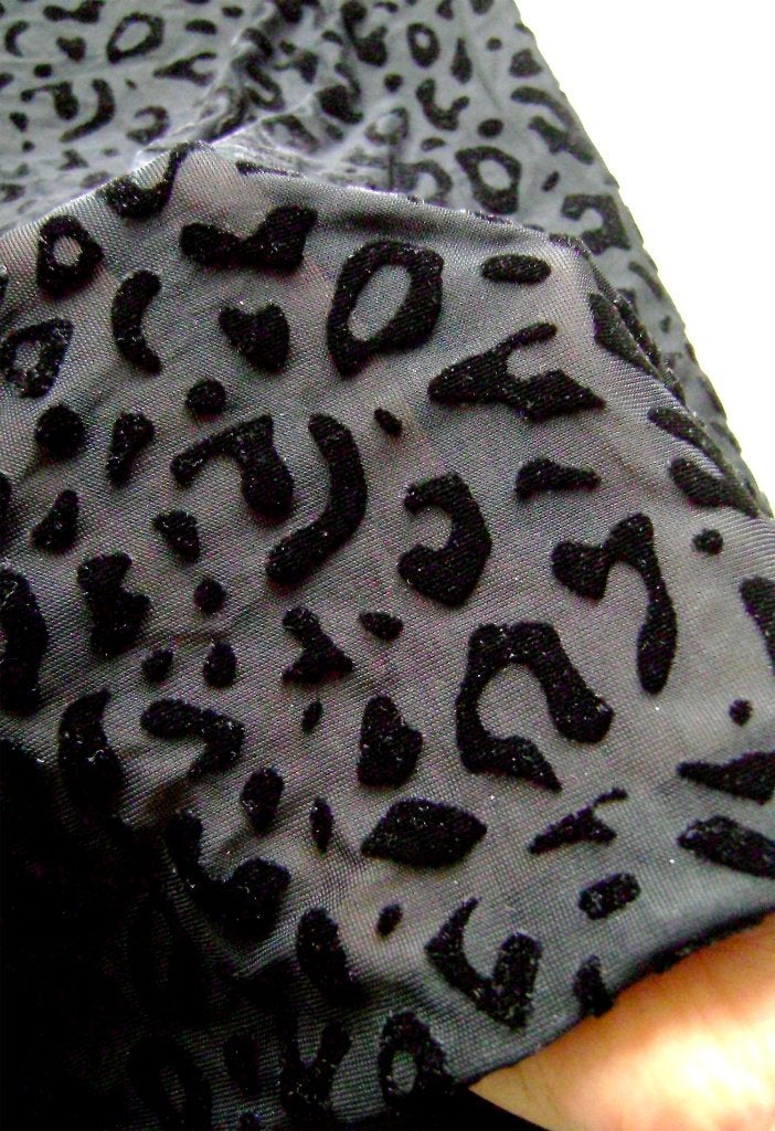 velour flock panther mesh jurk gothic punk rock batcave sexy, Kleding | Dames, Jurken, Panther mesh goth punk, Verzenden, Zwart