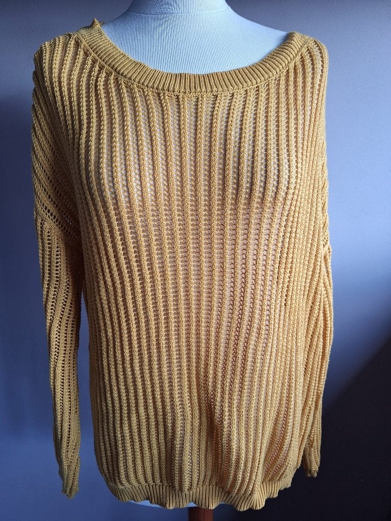 Nieuwe okergele stretch trui, maat L/XL, Ophalen of Verzenden, Nieuw, Maat 42/44 (L), Geel