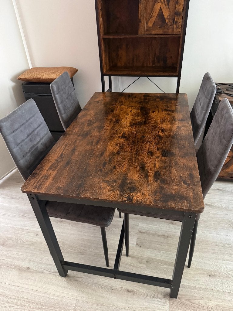 Keukenmeubels + magnetron + 4 wandplanken, Ophalen, Overige materialen, Bruin, Overige typen