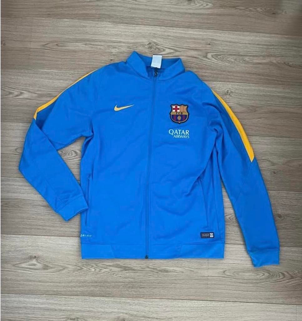 FC Barcelona trainingsjack - Maat L, Maat 52/54 (L), Blauw, Ophalen of Verzenden, Voetbal