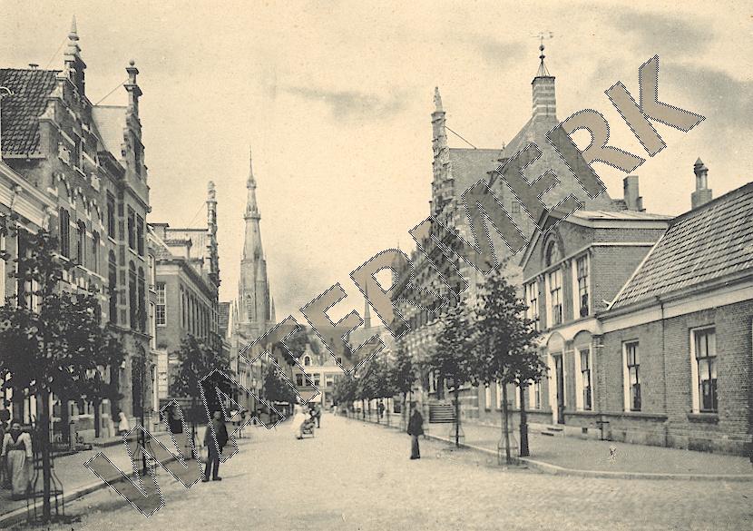 LEEUWARDEN – Grote foto Tweebaksmarkt ca. 1900 (PH019), Gebruikt, Verzenden, Foto, Voor 1940