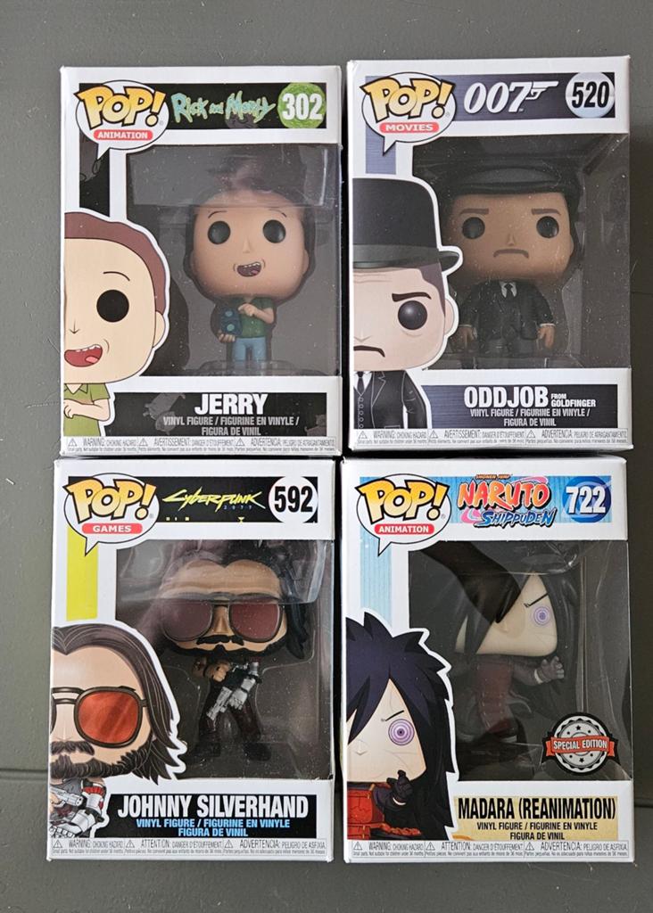 Funko Pop Rick and Morty/ James Bond/ Cyberpunk/ Naruto, Verzamelen, Poppetjes en Figuurtjes, Ophalen of Verzenden