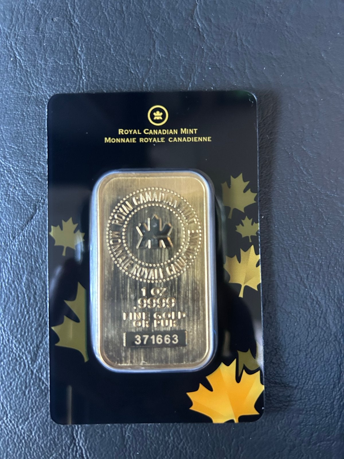 Royal Canadian Mint 1 oz goudbaar .9999 puur goud, Ophalen of Verzenden, Goud