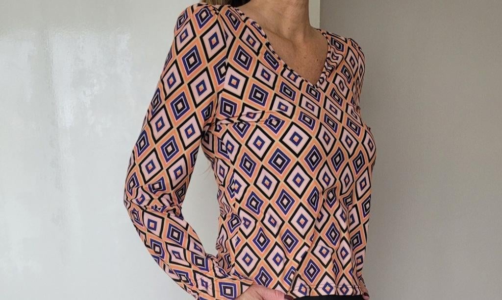 Studio Anneloes top S travelstof shirt longsleeve, Studio Anneloes, Oranje, Ophalen of Verzenden, Zo goed als nieuw