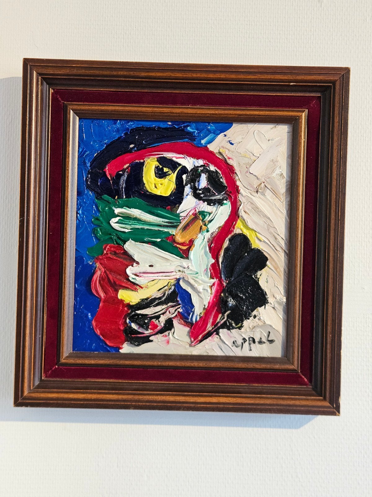 Karel Appel - Olieverf expressief figuur, Ophalen of Verzenden