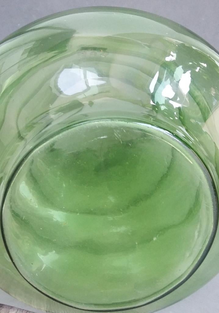Omstreeks 1930 GROTE 27 cm. Art Deco Groen Lazen DOYEN Vaas, Antiek en Kunst, Antiek | Glas en Kristal, Ophalen of Verzenden