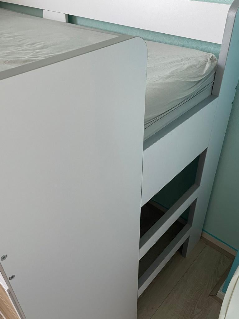 Halfhoog bed, Ophalen, Eenpersoons, 160 tot 180 cm, Zo goed als nieuw