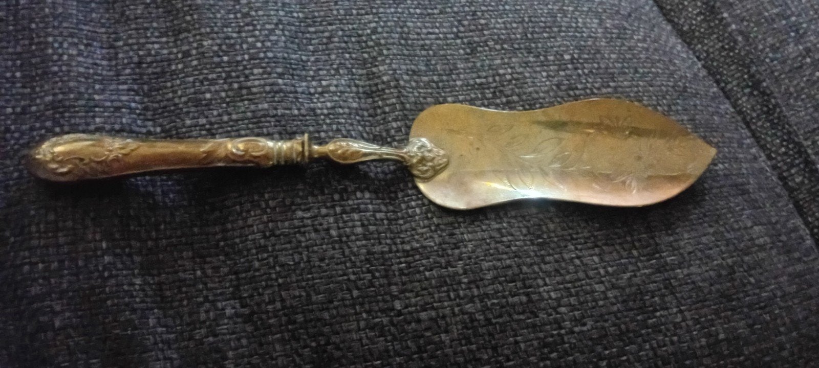 Antieke taartschep met sierlijk handvat, Ophalen of Verzenden